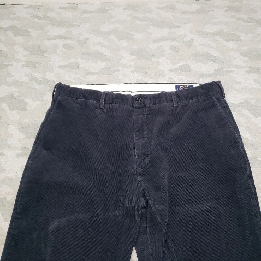 Polo Ralph Lauren Pants Mens 38x32 Blue Corduroy Stretch Classic Fit‎ Pockets